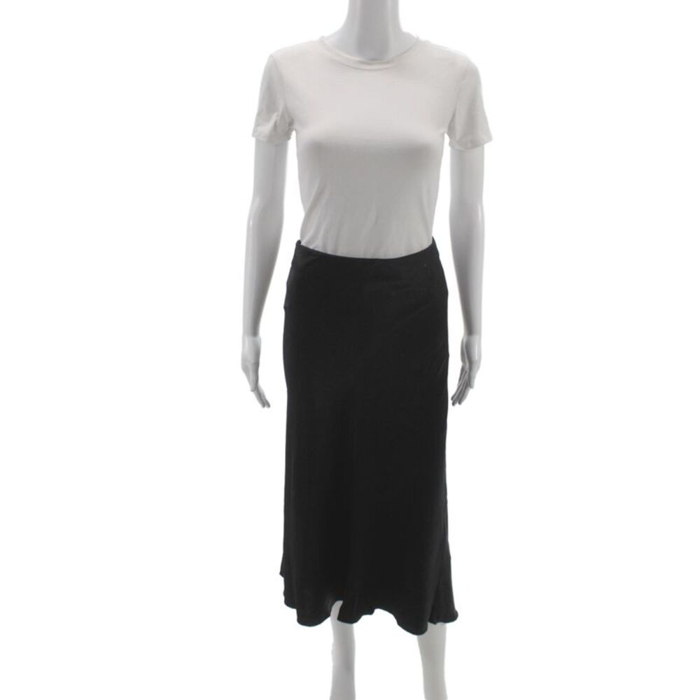 & Other Stories Women A-Line Maxi Skirt Black Viscose Size 10
